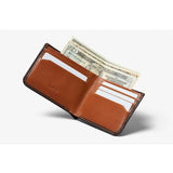 Bellroy Hide & Seek LO wallet in Java leather showing multiple card slots and sleek design.