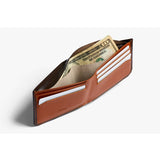 Bellroy Hide & Seek LO Java wallet showing multiple card slots and sleek leather design.