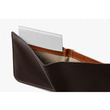 Bellroy Hide & Seek LO Java wallet with multiple card slots and sleek leather finish, designed for organized everyday carry.