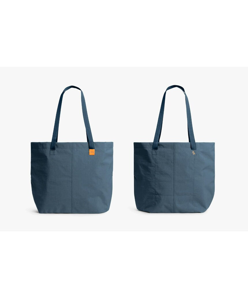 Bellroy Market Tote in Blue Steel, a stylish tote bag with sturdy handles and spacious interior for everyday use.