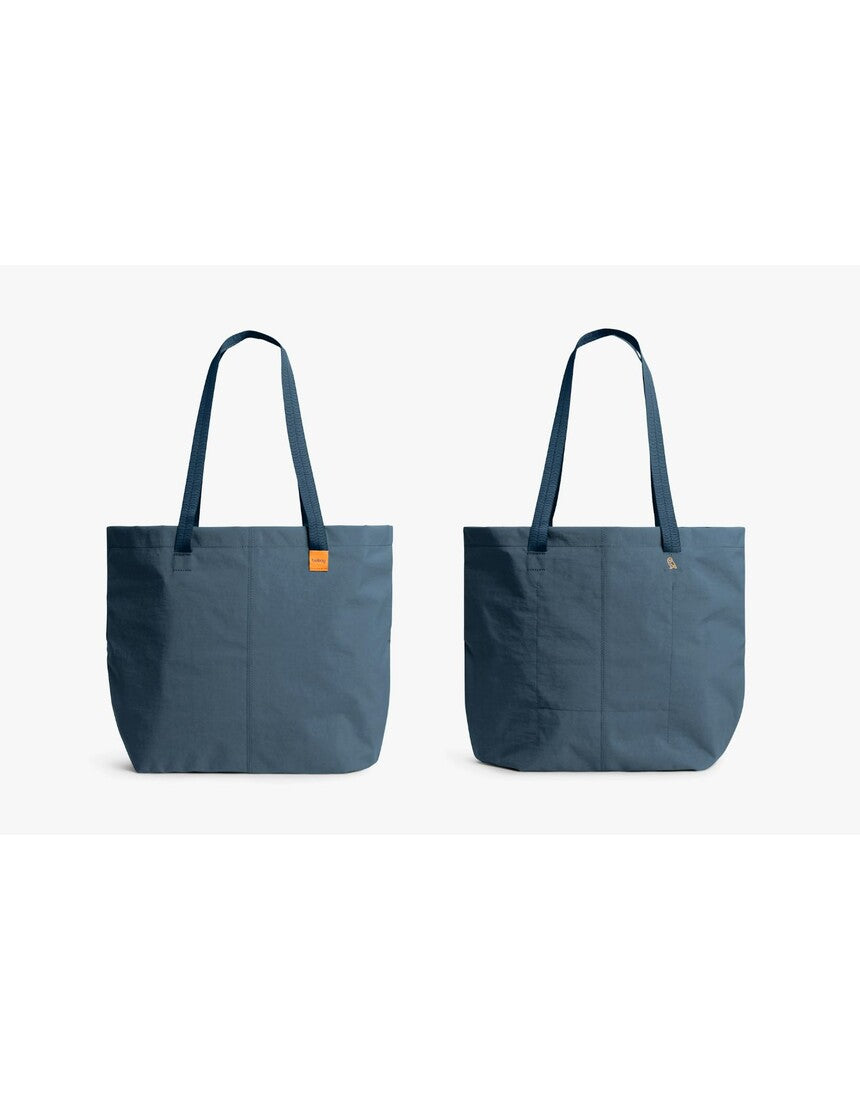 Bellroy Market Tote in Blue Steel, a stylish tote bag with sturdy handles and spacious interior for everyday use.