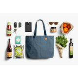 Bellroy Market Tote in Blue Steel, stylish tote bag with spacious interior and sturdy handles for everyday use.