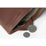 Bellroy Note Sleeve wallet in Hazelnut leather with multiple card slots and a sleek, compact design.
