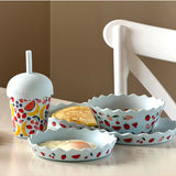 Blue Chino Club Fruits Mini Smoothie Cup with straw, designed for kids, featuring a colorful fruit pattern and 200ml capacity.