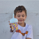 Blue Chino Club Fruits Mini Smoothie Cup and Straw for kids, featuring a child-friendly design and 200ml capacity.