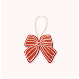 Bonnie & Neil red beaded bow Christmas decoration keksoz