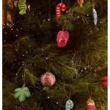 Bonnie and Neil red beaded candy cane Christmas decoration