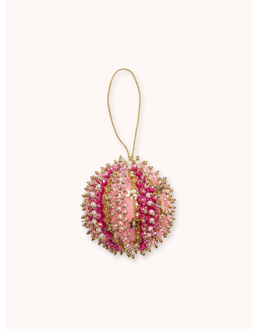 Bonnie and Neil Jewel Pink Christmas decoration ornament in vibrant jewel pink hues