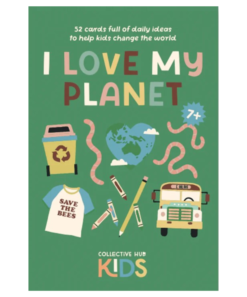 I Love My Planet branded tote bag with eco-friendly design and green Earth illustration by Brumby Sunstate.