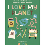 I Love My Planet branded tote bag with eco-friendly design and green Earth illustration by Brumby Sunstate.