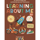 Learning About Me book by Brumby Sunstate, featuring colorful illustrations and educational content for children.