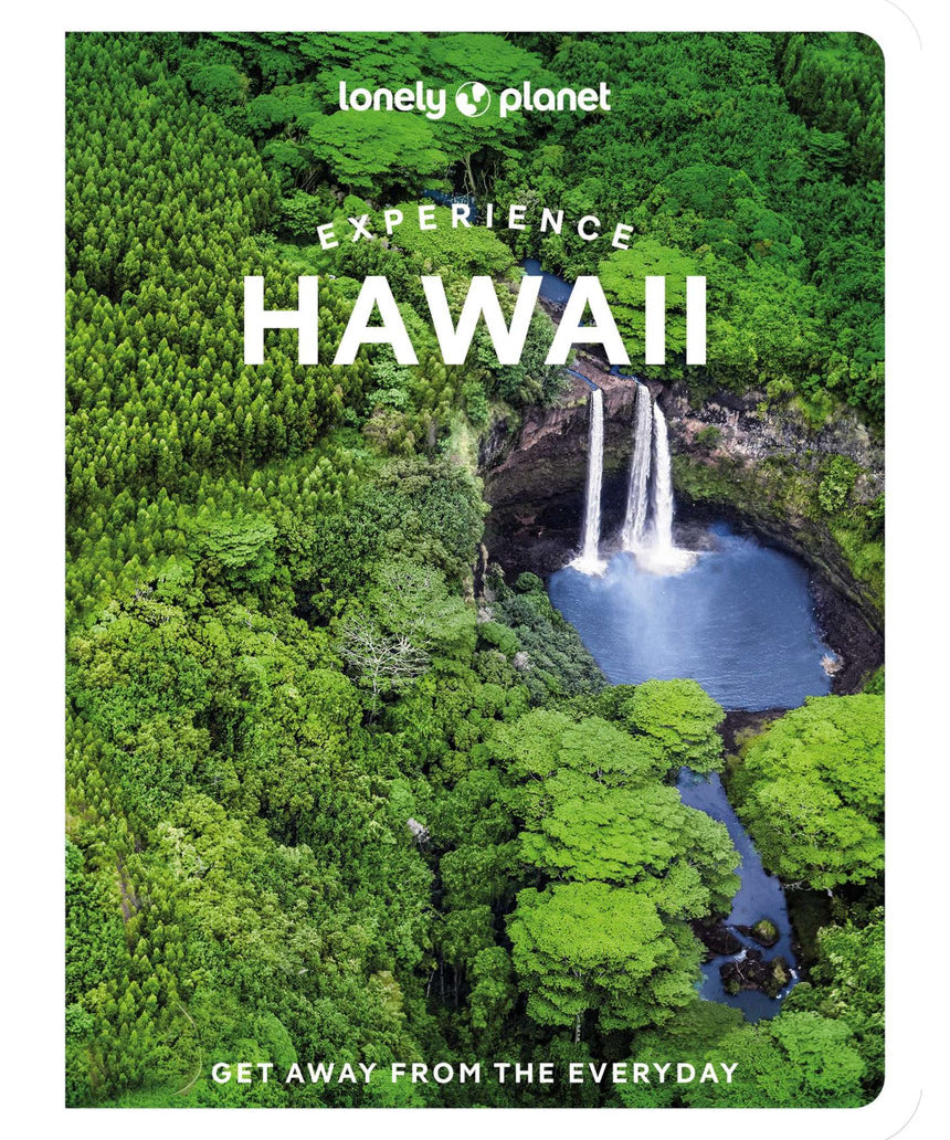 Brumby Sunstate Lonely Planet Experience Hawaii book cover featuring colorful Hawaiian landscape and travel imagery.