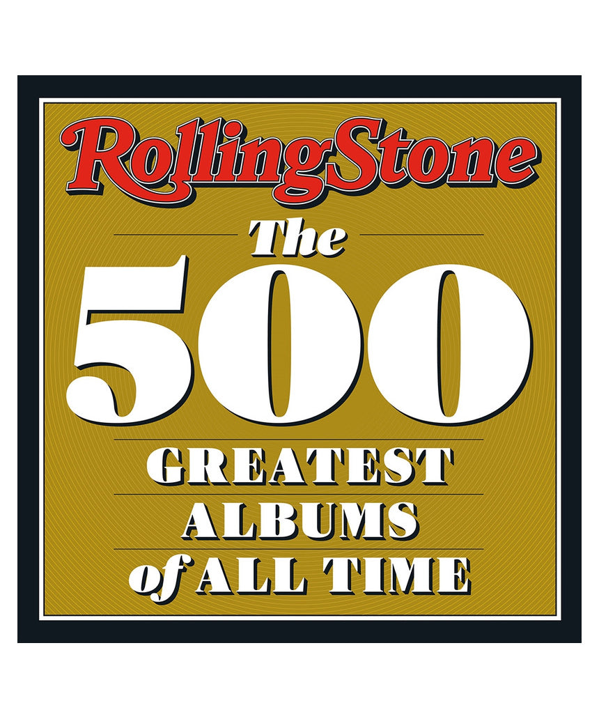 Brumby Sunstate book titled "Rolling Stone: 500 Greatest Albums of All Time" with a cover image featuring the list of iconic albums.
