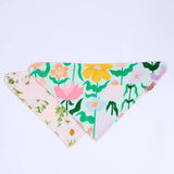 Kip & Co Sweet Flowers dribble bib set featuring colorful floral patterns on soft fabric for babies.