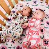 Kip & Co Pretty Pansy Organic Long Sleeve Zip Romper