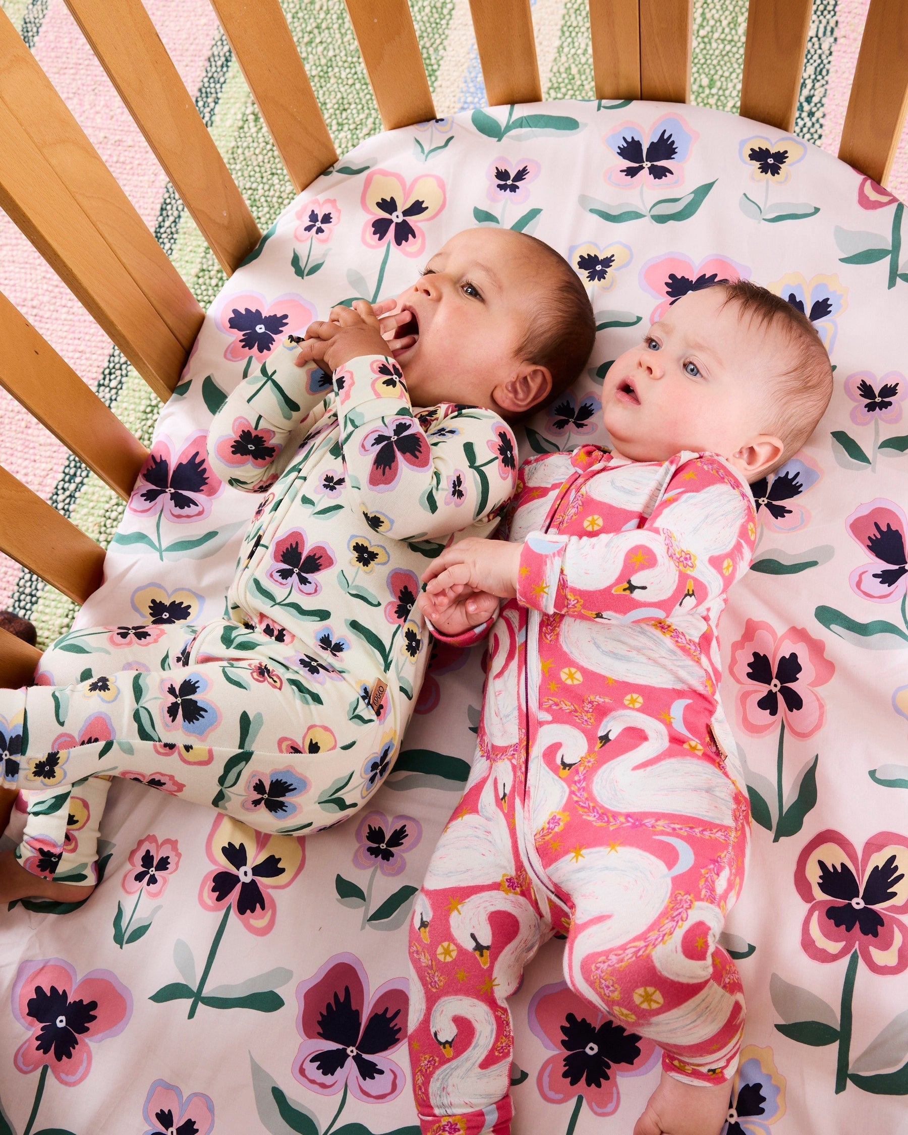 Kip & Co Pretty Pansy Organic Long Sleeve Zip Romper