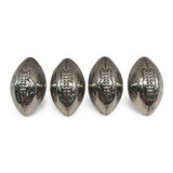 Men's Republic Footy Ball ice cubes set of 4 in stainless steel, designed for chilling drinks with football-shaped ice.