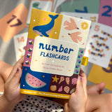 Illustrated number flashcards from Lauren Sissons Studio featuring colorful, child-friendly designs and numbers for early learning.