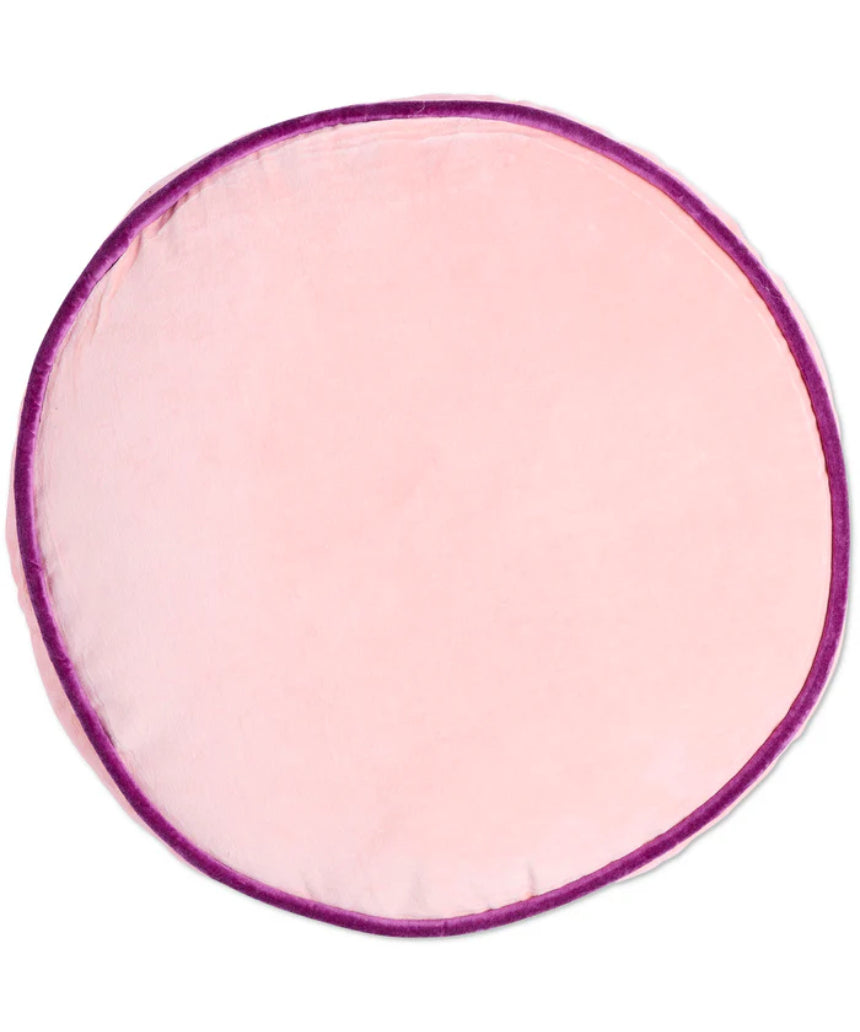 Kip & Co Plum Jam Velvet Pea Cushion featuring soft velvet fabric and a vibrant purple color, perfect for cozy decor.