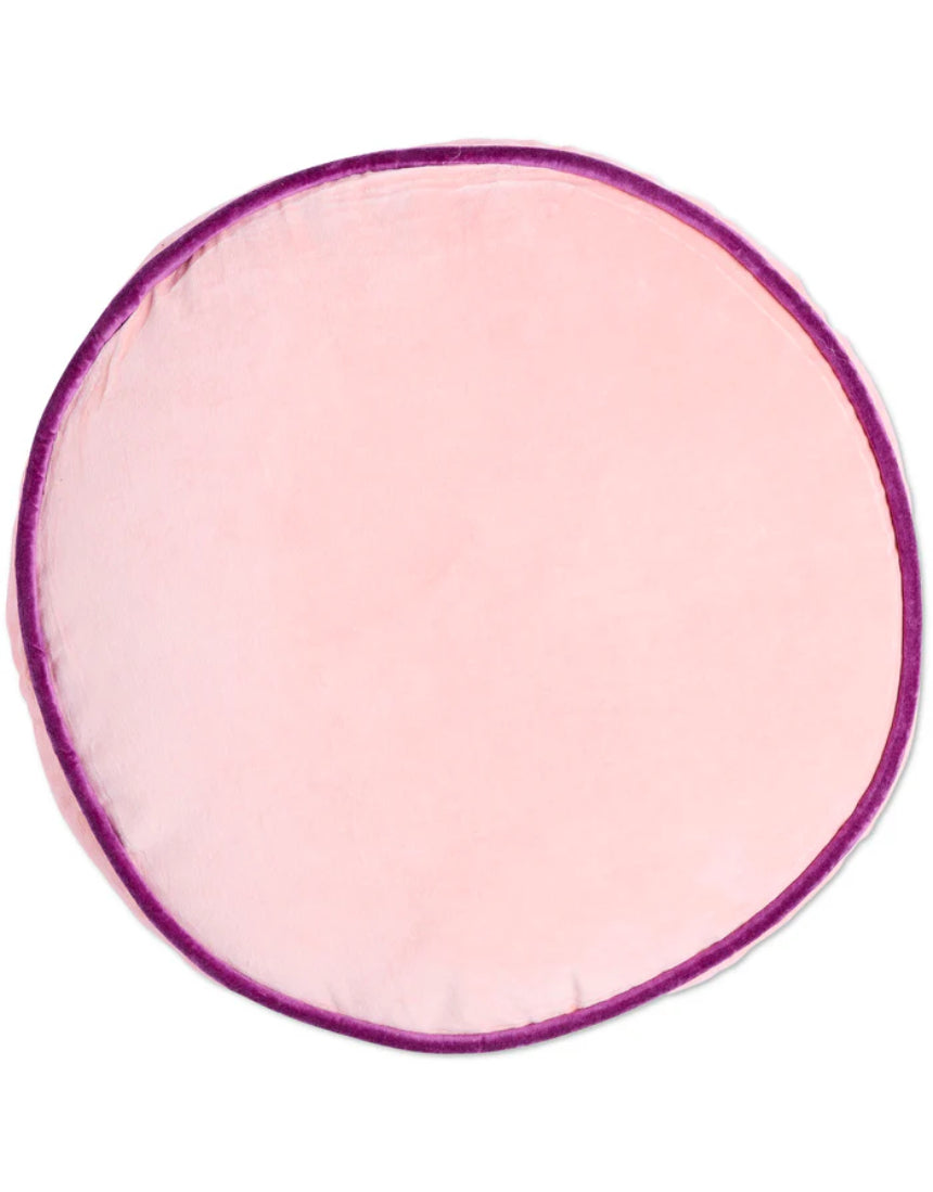 Kip & Co Plum Jam Velvet Pea Cushion featuring soft velvet fabric and a vibrant purple color, perfect for cozy decor.