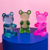 Little Fish Co Barry Bear green decor sculpture, handcrafted plush toy with a soft, textured finish and charming bear design.