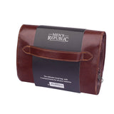 Men's Republic travel toiletry bag with hanger, compact cosmetic and toiletry bag for men's grooming essentials, black fabric with compartments.