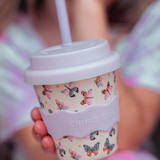 Chino Club Butterfly Baby Chino Cup, 4oz kids cup with butterfly design, made for young children, durable and easy to hold.