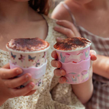 Pink unicorn baby chino cup by Chino Club, 4oz kids cup with playful unicorn design for young children.