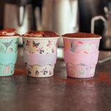 Pink unicorn design baby Chino Cup by Chino Club, 4oz kids' cup with colorful unicorn graphics, ideal for young children.