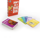 Curated Don't Be A Dik Dik card game featuring colorful animal-themed cards for fun family gameplay.