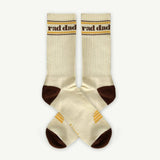 Banabae Rad Dad organic cotton crew sock in natural color, soft and comfortable for casual wear.