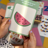 Illustrated number flashcards from Lauren Sissons Studio featuring colorful, child-friendly designs for early learning.