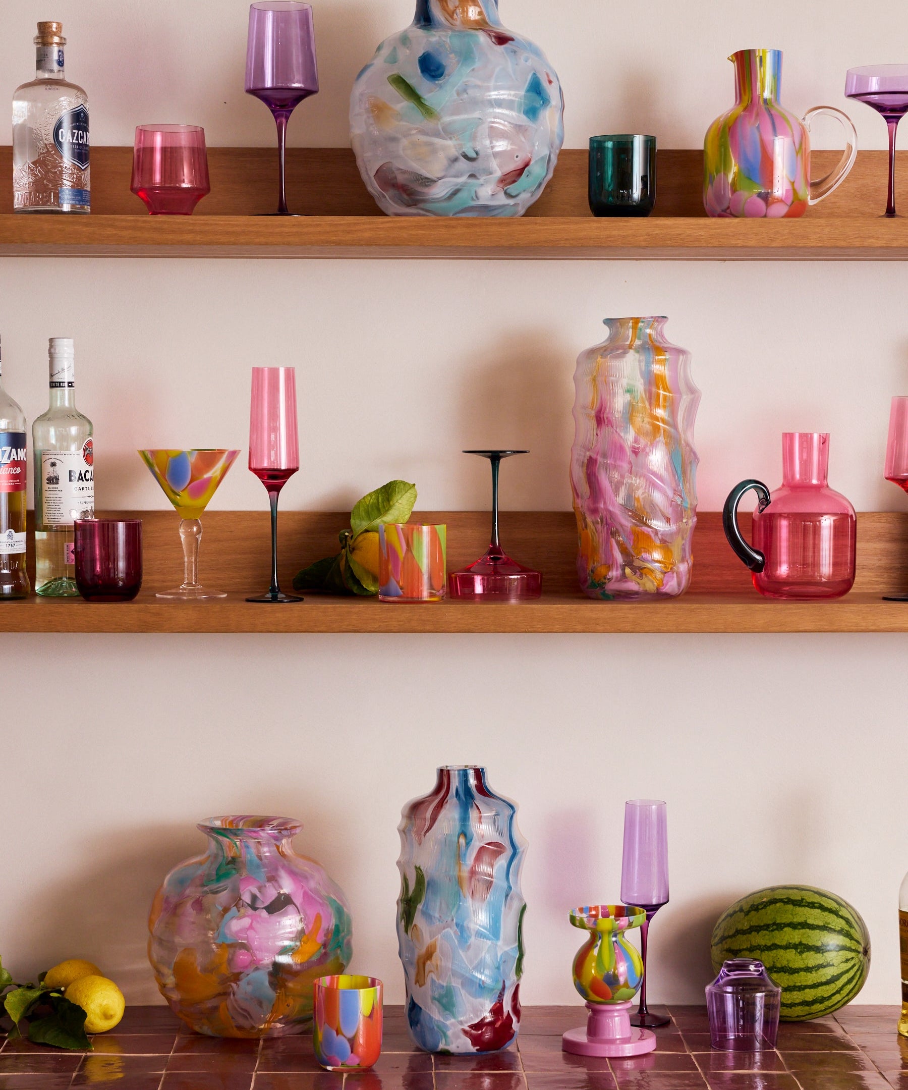 Kip & Co Isle Of Pink Carafe & Glass
