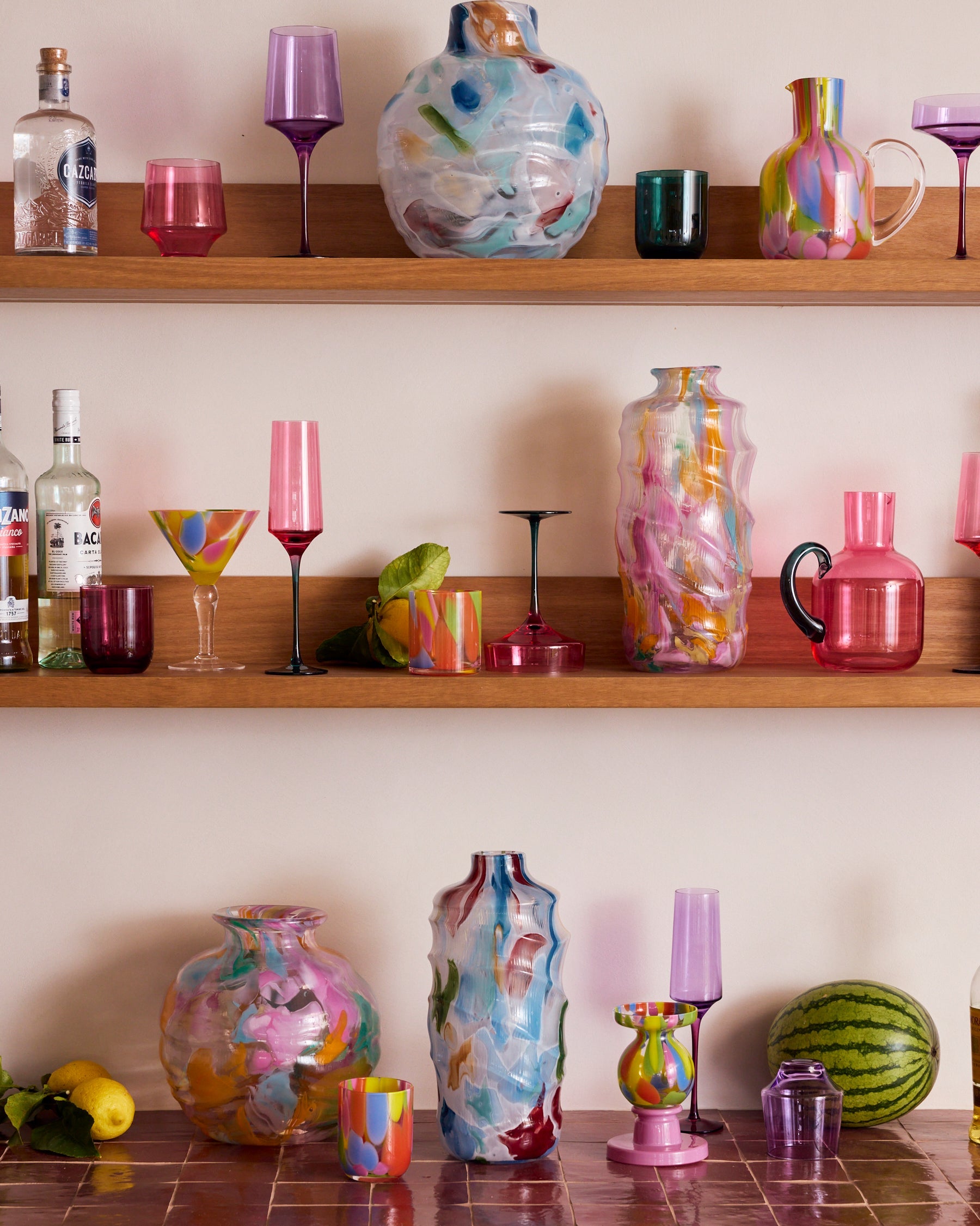 Kip & Co Isle Of Pink Carafe & Glass