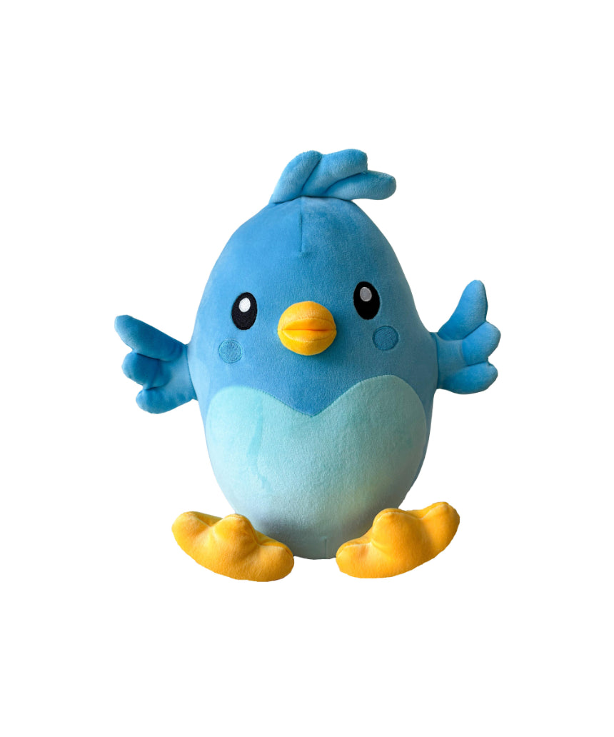 Soft plush toy from isAlbi, Ditty Bird 30cm, featuring colorful fabric and a friendly bird design for children.