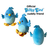 Soft plush toy from isAlbi, Ditty Bird 30cm, featuring colorful fabric and a cute bird design ideal for children.