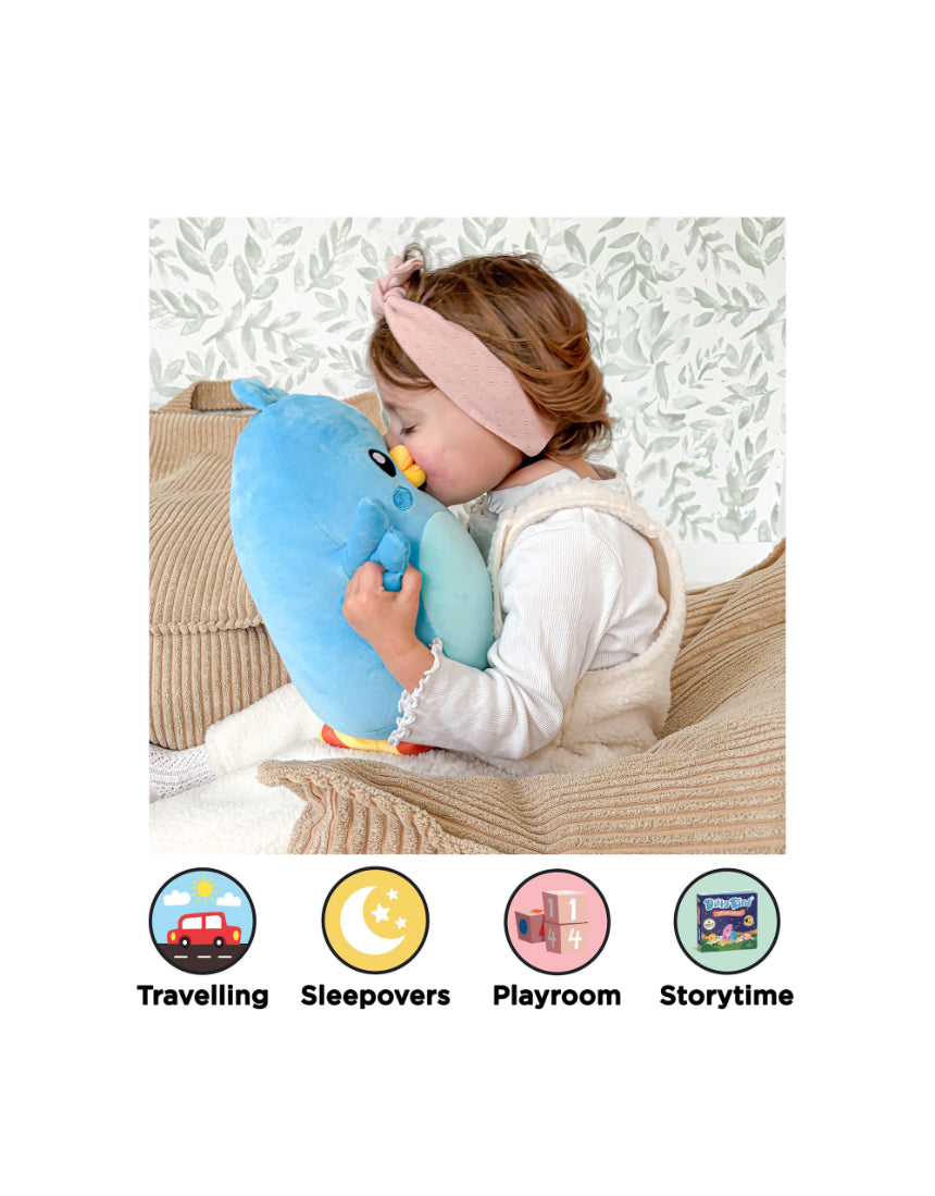 Soft plush toy from isAlbi's Ditty Bird collection, 30cm, featuring colorful fabric and a cute bird design.