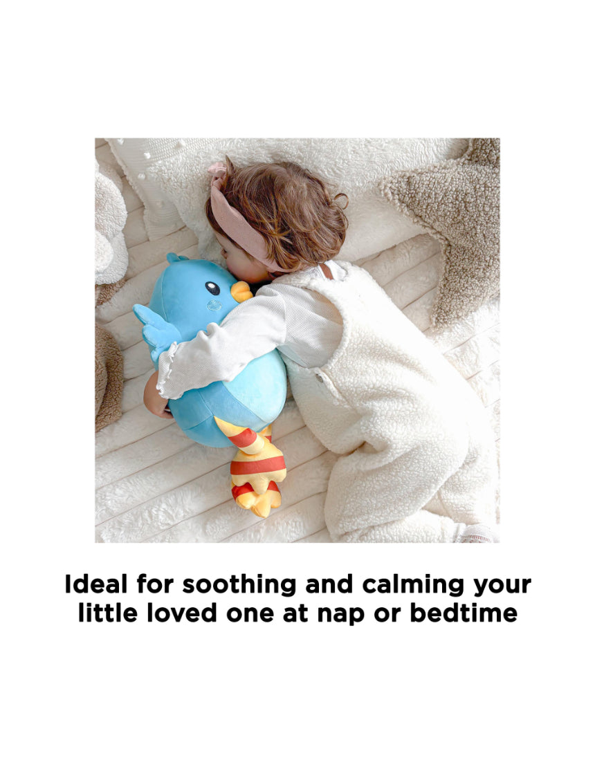 Soft plush toy from isAlbi's Ditty Bird collection, 30cm tall, featuring colorful fabric and detailed bird design.