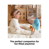 Soft plush Ditty Bird toy by isAlbi, 30cm tall, with colorful feathers and friendly face, perfect for cuddling and play.