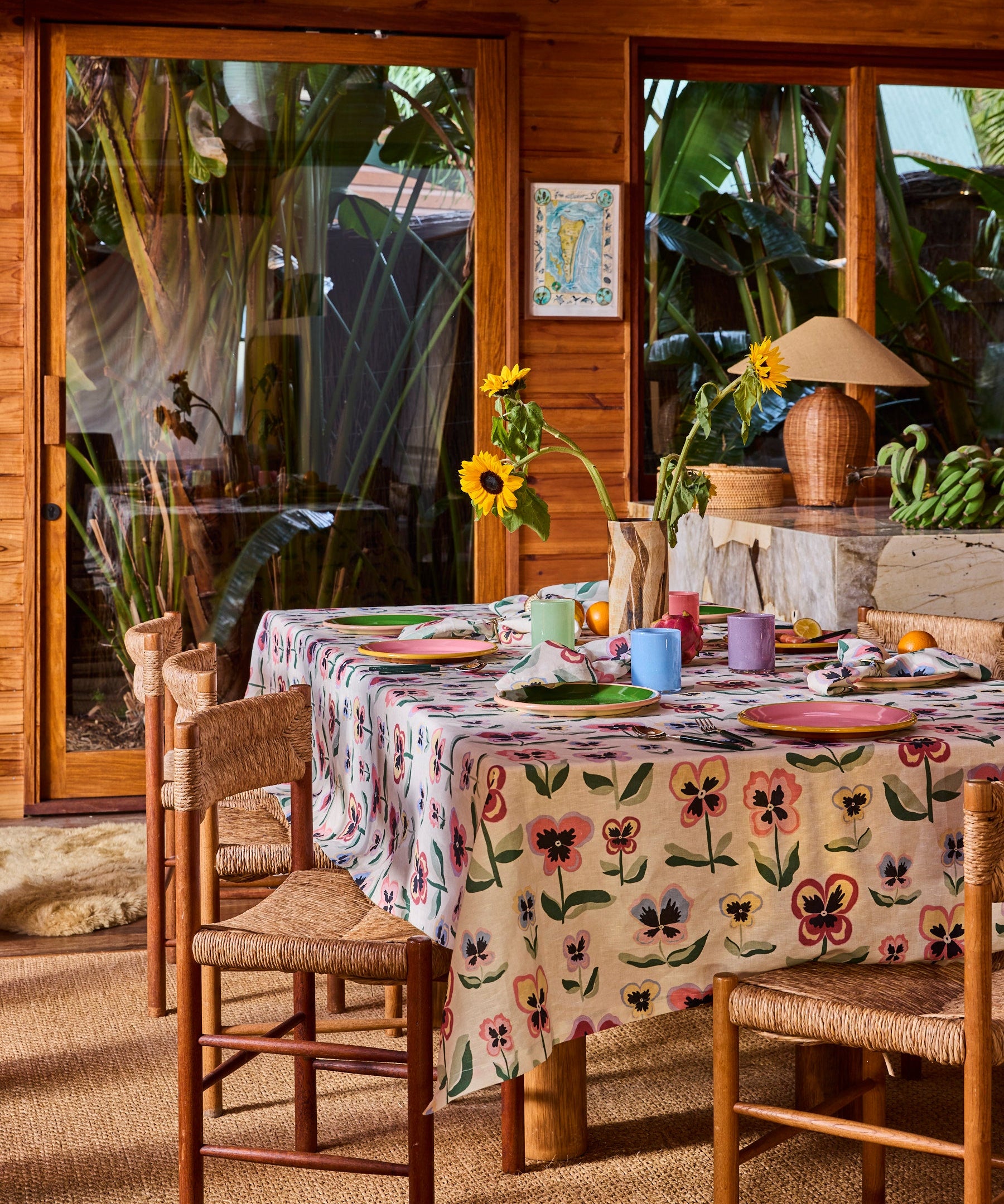 Kip & Co Pretty Pansy Tablecloth