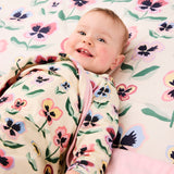 Kip & Co Pretty Pansy Organic Cotton Snuggle Blanket