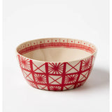 Jones & Co Caravan Snack Bowl in Ruby with a vibrant red ceramic design for serving snacks or small treats.