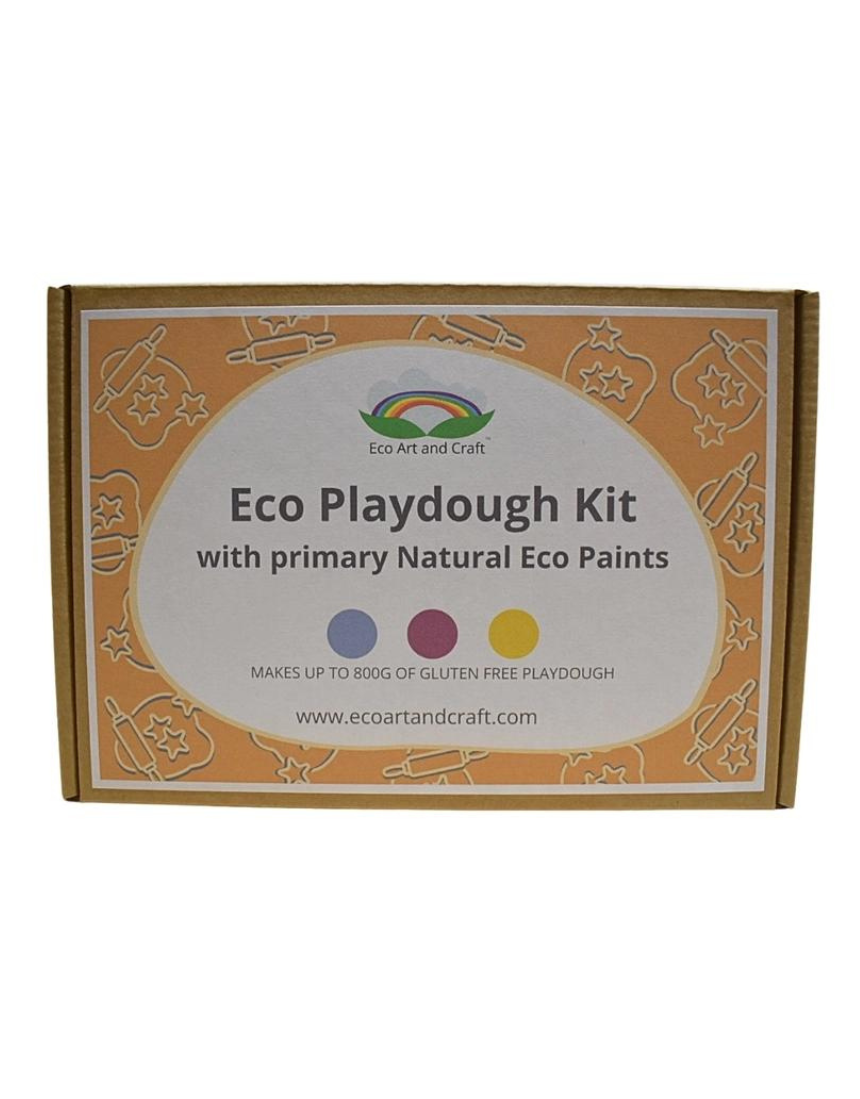 Eco Art and Craft Eco Playdough Kit for kids, includes colorful, natural playdough for creative art and craft activities.