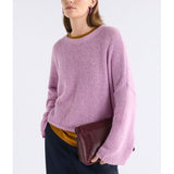 ELK The Label Agna sweater in violet marle, a cozy knitwear piece with a soft, textured fabric and relaxed fit.