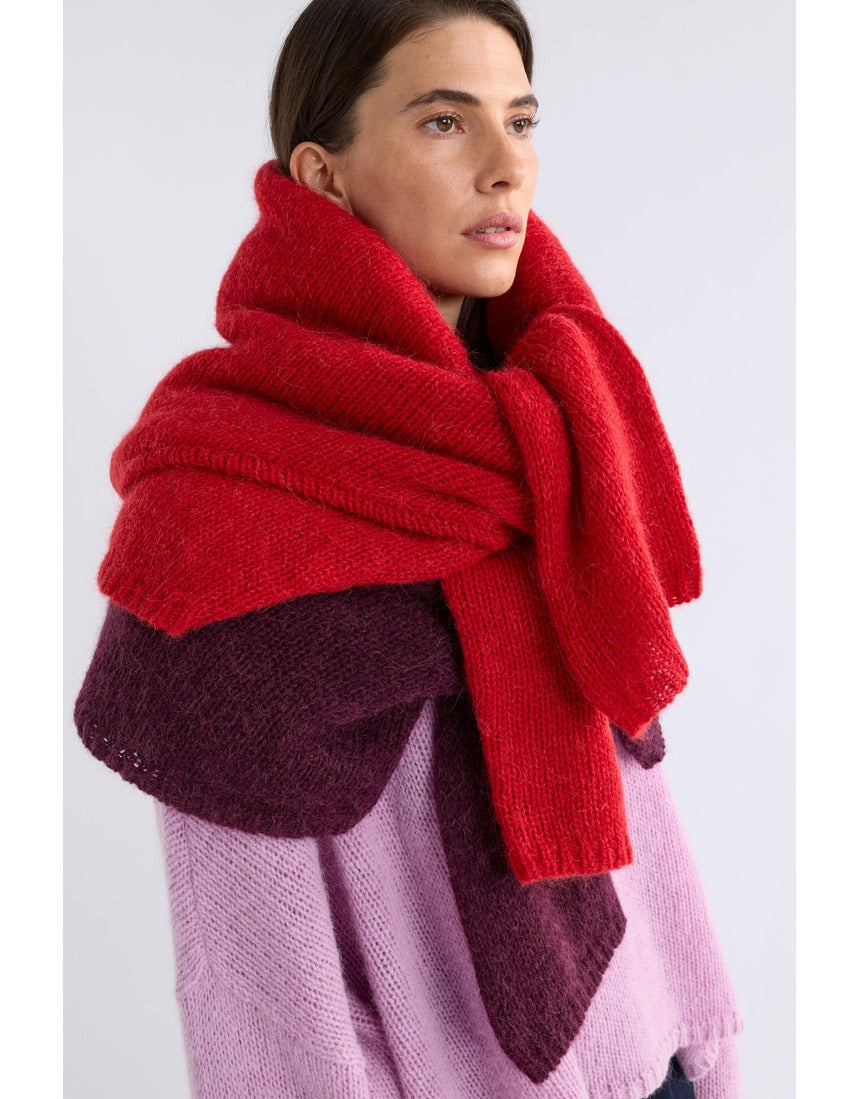 ELK The Label Agna Sweater in Violet Marle knitwear, featuring a cozy, textured design with a relaxed fit and long sleeves.