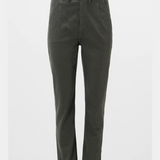Elk Mysa Jean in olive green, stylish women's denim jeans with a relaxed fit and classic five-pocket design.