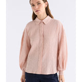 Pink ELK The Label Erden Shirt, a stylish women's top with a relaxed fit and soft fabric, perfect for casual wear.