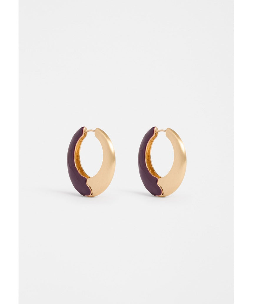 ELK The Label Hanjen Hoop Earring in Shiraz featuring a bold, circular design with a smooth, polished finish.