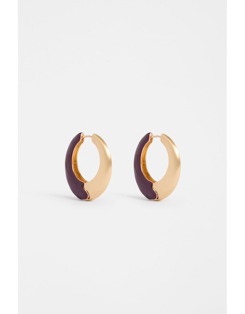 ELK The Label Hanjen Hoop Earring in Shiraz featuring a bold, circular design with a smooth, polished finish.