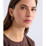 Teal Elk Jolle Hoop Earring by ELK The Label, showcasing a stylish, circular design on a clean background.